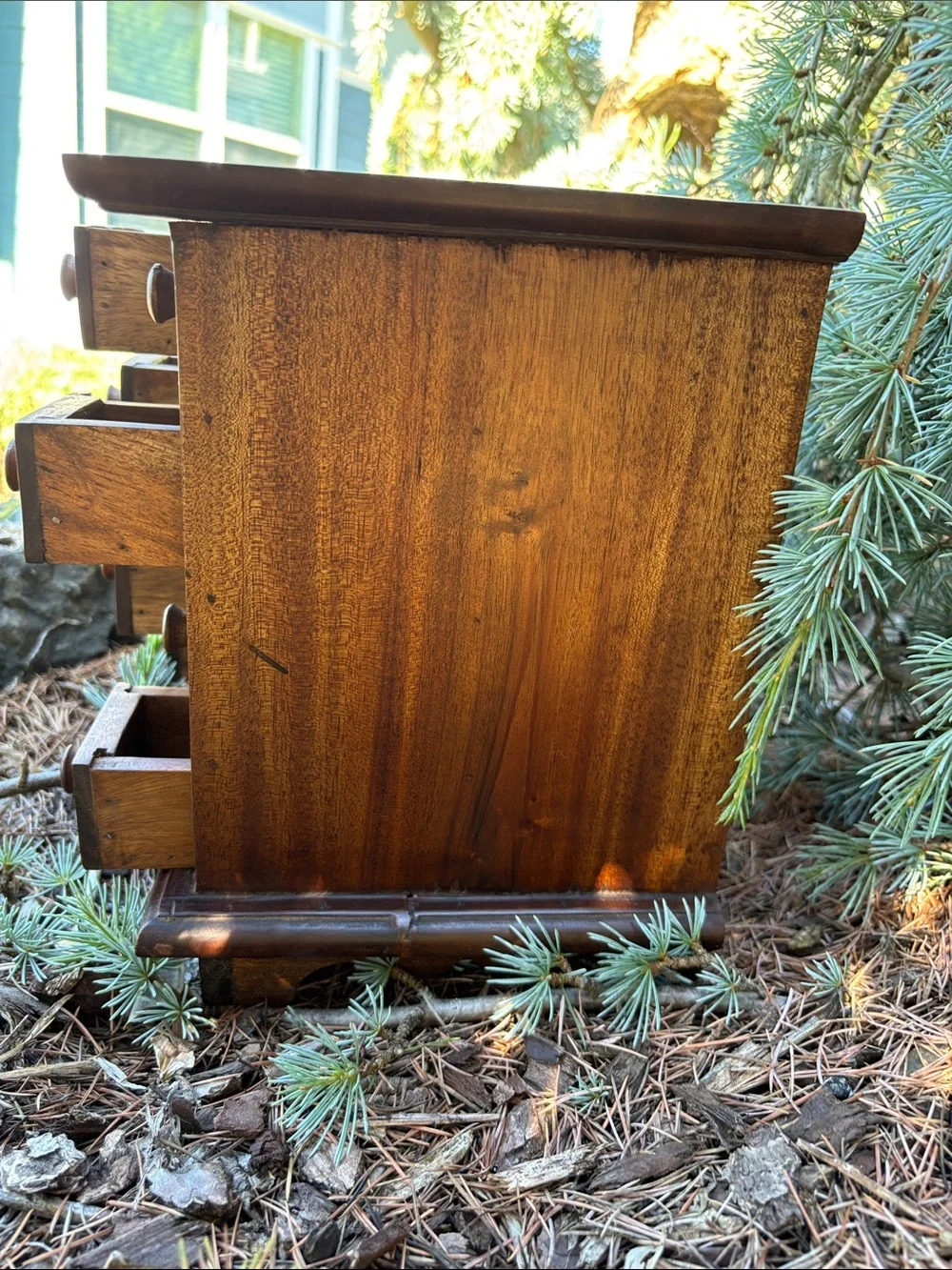 Vintage Hardwood Tabletop 16 Drawer Apothecary Chest